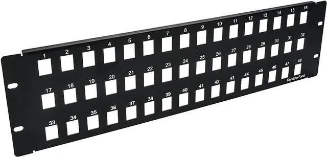 Alt view image 4 of 5 - Blank Patch Panel for Keystone Jack Cat.5E, Cat.6 (48 Port)