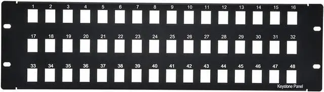 Main image of Blank Patch Panel for Keystone Jack Cat.5E, Cat.6 (48 Port)
