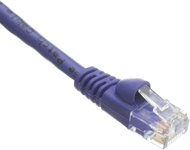 Alt view image 2 of 7 - Cat6 Purple Ethernet Patch Cable, Snagless/Molded Boot, 25 Foot