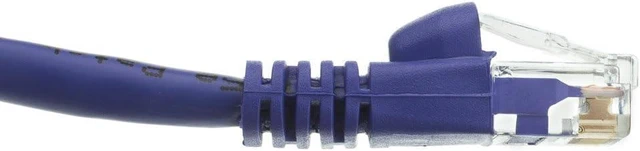 Alt view image 3 of 7 - Cat6 Purple Ethernet Patch Cable, Snagless/Molded Boot, 25 Foot