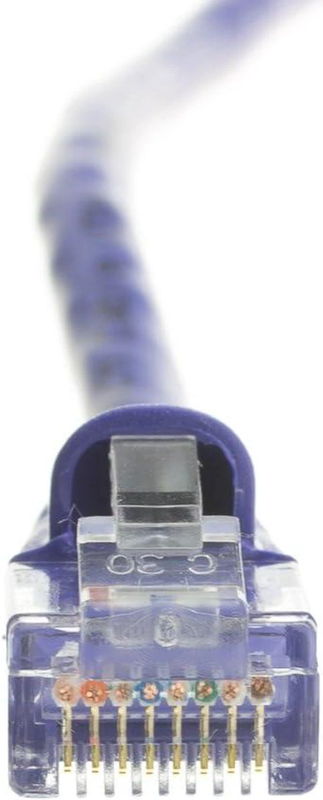 Alt view image 4 of 7 - Cat6 Purple Ethernet Patch Cable, Snagless/Molded Boot, 25 Foot