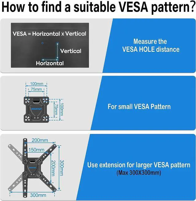 Alt view image 2 of 7 - Full Motion TV Wall Mount for Most 26-50 Inch TVs, Max VESA 300x300mm Wall Mount TV Bracket with Swivel Tilting Extension Level Adjustment for LED LCD Flat Curved TVs Up to 53 LBS MU0018