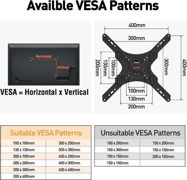 Alt view image 2 of 7 - Ceiling TV Mount Fits Most 26-65 Inch LED, LCD OLED Flat Screen TVs, Full Motion Height Adjustable TV Mount Bracket, Swivel and Tilt TV Bracket, Max VESA 400x400mm, Holds up to 99 lbs.