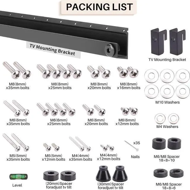Alt view image 5 of 6 - No Stud TV Wall Mount,No Drill TV Mount for 32-75 in,Drywall Studless TV Wall Mount with Clear Instructions,Low Profile Hangsmart TV Mount with Sturdy Design,Easy to Install for Bedroom,Living Room