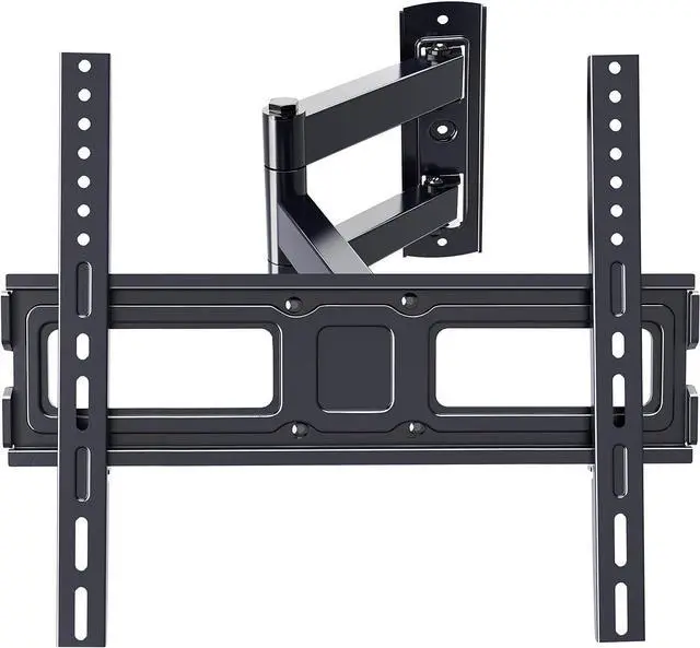 Main image of Full Motion TV Wall Mount, Heavy Duty Single Articulating Arms TV Bracket for Most 32-55 Inch Flat Curved TVs, Up to VESA 400x400mm and 77lbs, Support Swivel, Tilt, Level Adjustment