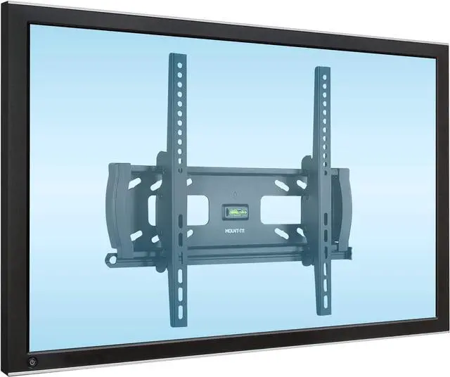 Alt view image 3 of 7 - Mount-It! Lockable TV Wall Mount with Anti-Theft Security Bar, Tilt Bracket for 3255 Inch Flat Screen TVs, Commercial-Grade VESA Wall Mount Holds up to 99 lbs