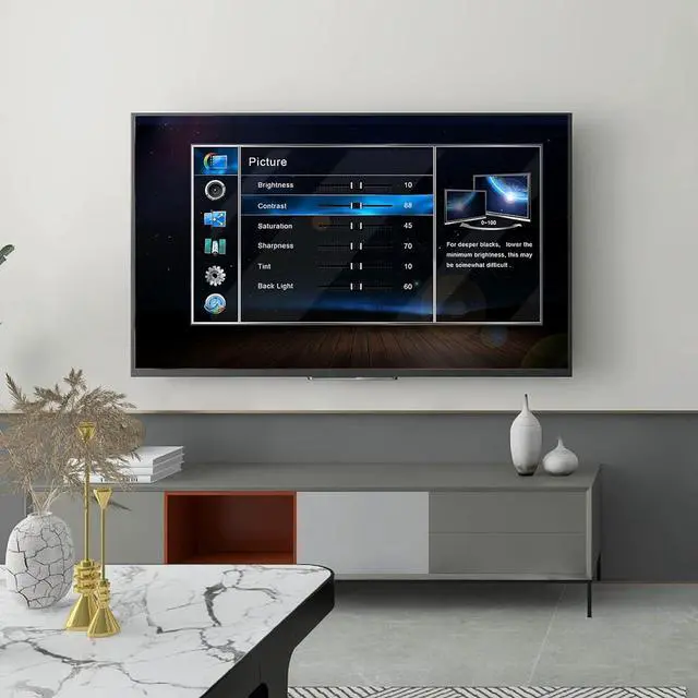 Alt view image 6 of 7 - 98 100 TV Wall Mount 75 86 90 110 120 inch Full Motion Bracket Large Screen Heavy Duty TV Wall Mount Led Adjustable Articulating TV Stand Max vesa 1000x600mm Load 287 lbs DY1000