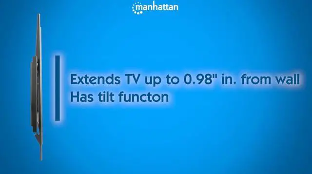 Alt view image 3 of 5 - Manhattan TV Wall Mount - Fits Most 32 to 55 Inch LED, LCD, OLED Flat & Curved TVs, Holds up to 88lbs, Max VESA 400x400mm, Low Profile  Lifetime Mfg Warranty - 460934