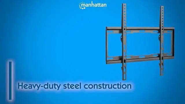 Alt view image 4 of 5 - Manhattan TV Wall Mount - Fits Most 32 to 55 Inch LED, LCD, OLED Flat & Curved TVs, Holds up to 88lbs, Max VESA 400x400mm, Low Profile  Lifetime Mfg Warranty - 460934