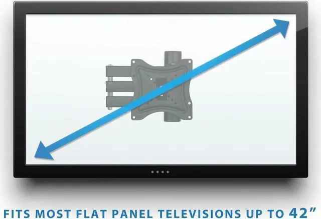 Alt view image 5 of 7 - Mount-It! TV Wall Mount Bracket Full Motion Computer Monitor Arm, Swivel Tilting Corner Bracket for 23 - 42 inch Screen LCD LED Plasma 4K Flat Panel Screen TV, up to VESA 200 66 Lb Capacity (MI-2041L)