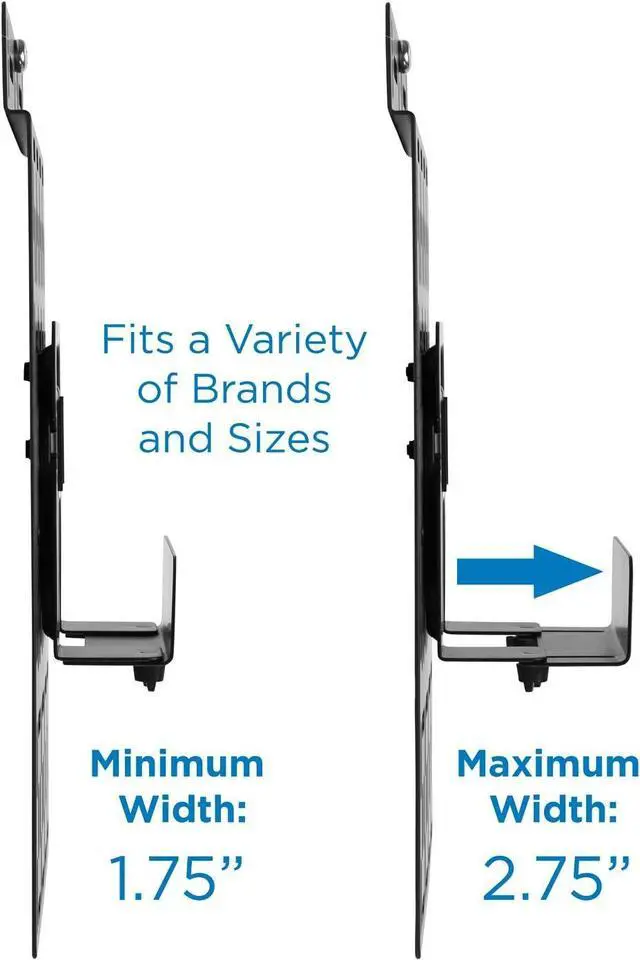 Alt view image 7 of 7 - Mount-It! Cable Box Mount Behind TV | Adjustable Universal Mounting Bracket for Streaming Devices, Router, Modem, DVD | Wall and Behind TV Compatible, Steel