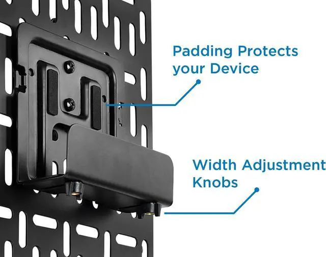 Alt view image 4 of 7 - Mount-It! Cable Box Mount Behind TV | Adjustable Universal Mounting Bracket for Streaming Devices, Router, Modem, DVD | Wall and Behind TV Compatible, Steel