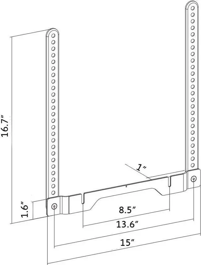 Alt view image 6 of 6 - ynVISION.DESIGN TV Mount Bracket Compatible with Sonos Ray Soundbar - Mount Directly Underneath Existing tv (TV Wall Mount Not Included)
