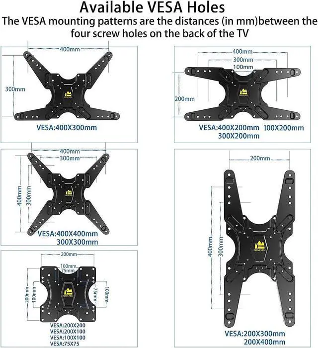 Alt view image 5 of 6 - FORGING MOUNT Long Arm TV Mount, 43" Extension Full Motion TV Monitor Corner Wall Mount Bracket, Fits 17-55 Inch Flat/Curve TVs & Monitors, VESA 400x400mm,Holds Up to110 lbs