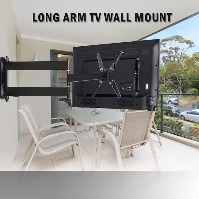 Alt view image 6 of 6 - FORGING MOUNT Long Arm TV Mount, 43" Extension Full Motion TV Monitor Corner Wall Mount Bracket, Fits 17-55 Inch Flat/Curve TVs & Monitors, VESA 400x400mm,Holds Up to110 lbs