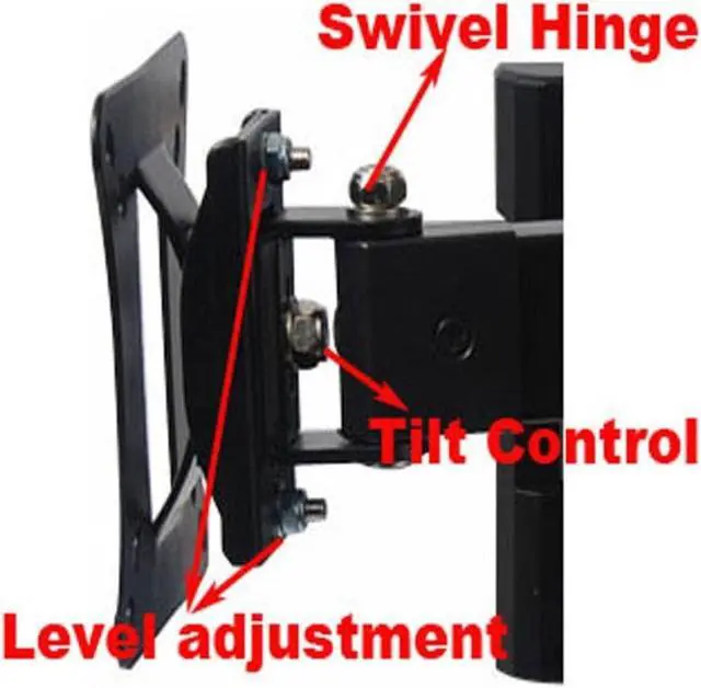 Alt view image 3 of 7 - VideoSecu TV Wall Mount Long Articulating LCD LED UHD TV Monitor Flat Panel Mount for Most 26" 27" 30" 32" 39" 40" VESA 75mm/100 mm ML513B CG5