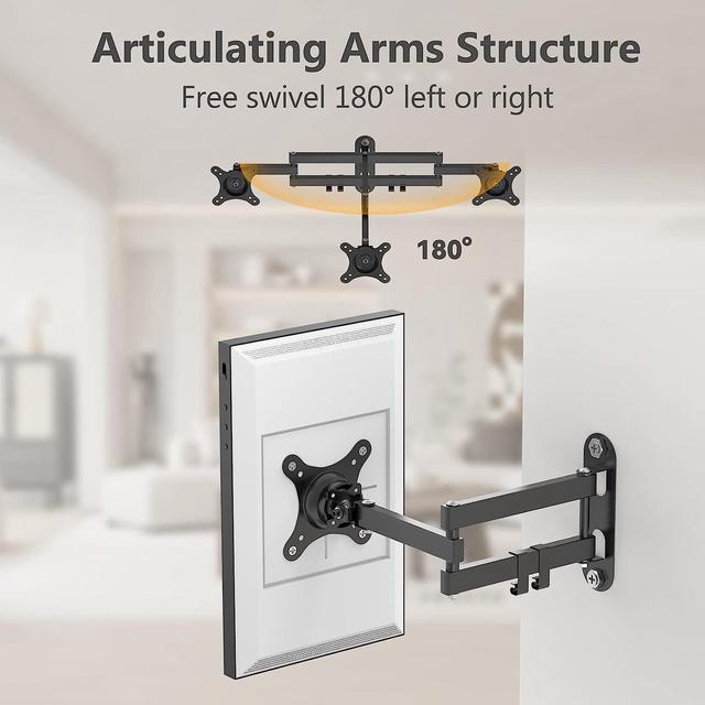WALI Mount for Echo Show 15, Adjustable Wall Mounting Bracket with Heavy  Duty 15” Extension Arm, Rotate Tilt Swivel for Alexa Echo Show 15, Holds up