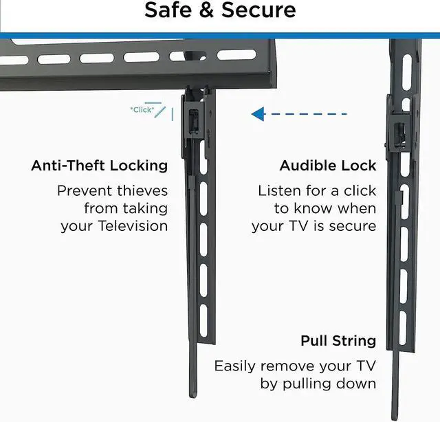 Alt view image 7 of 7 - APEX by Promounts UF-PRO400 UF-PRO400 60-inch to 100-Inch Extra-Large Flat TV Wall Mount Black, Silver