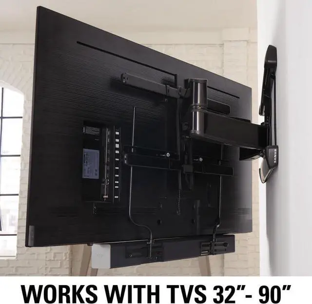 Alt view image 3 of 4 - Sanus Soundbar Mount For TV Mount Bracket - Height & Depth Adjust, Moves In-Sync With TV, Supports Sound Bars Up To 20 lbs - SASB1-B1