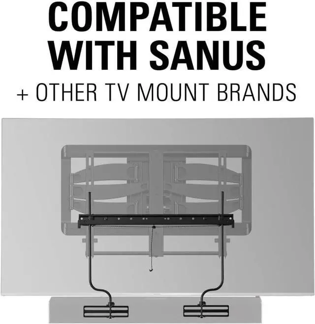 Alt view image 4 of 4 - Sanus Soundbar Mount For TV Mount Bracket - Height & Depth Adjust, Moves In-Sync With TV, Supports Sound Bars Up To 20 lbs - SASB1-B1