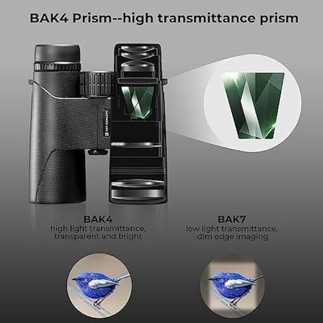 K&F Concept Binoculars, BAK4 Prism, IP68 Waterproof Portable Binoculars  with FMC Lens - K&F Concept