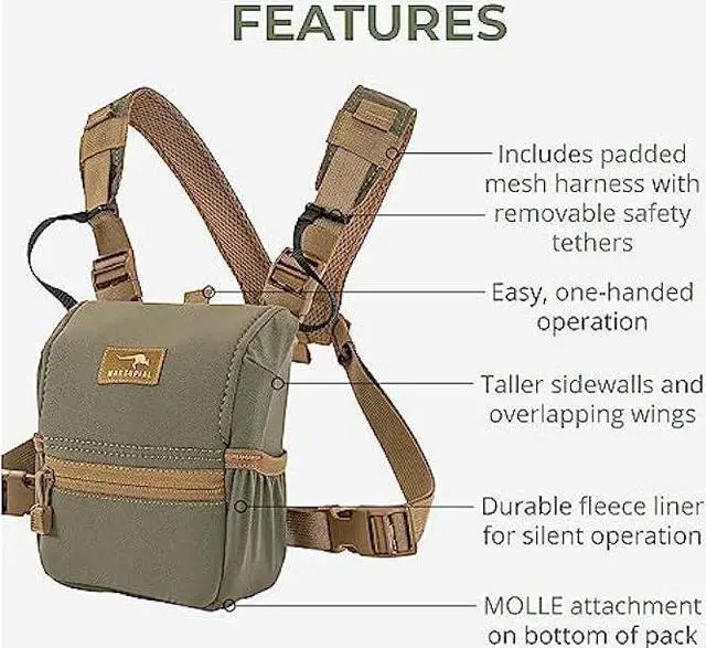 Alt view image 5 of 6 - Marsupial Gear Enclosed Binocular Pack, Ranger, Small
