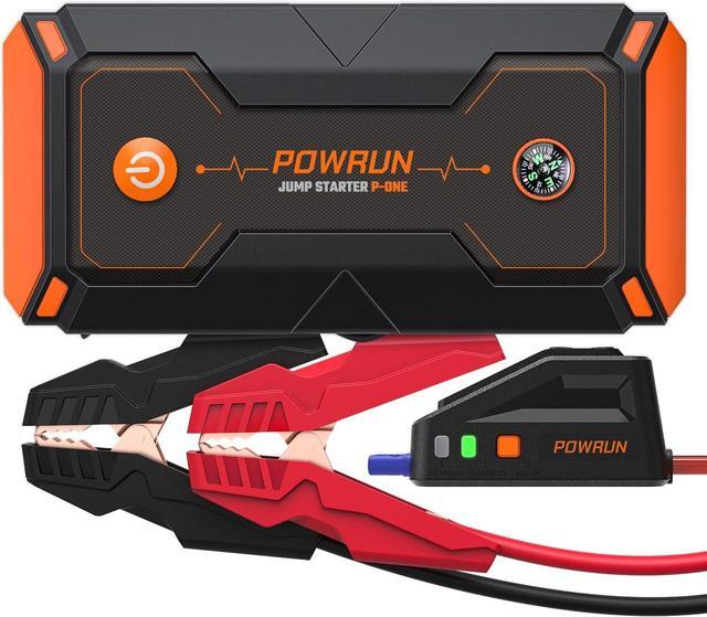Main image of Powrun P-ONE Jump Starter, 2000A Portable Jump Box - Car Jump Starter Battery Pack for up to 8.0L Gas and 6.5L Diesel Engines, 12V Battery Jump Starter with LCD Display (Orange)