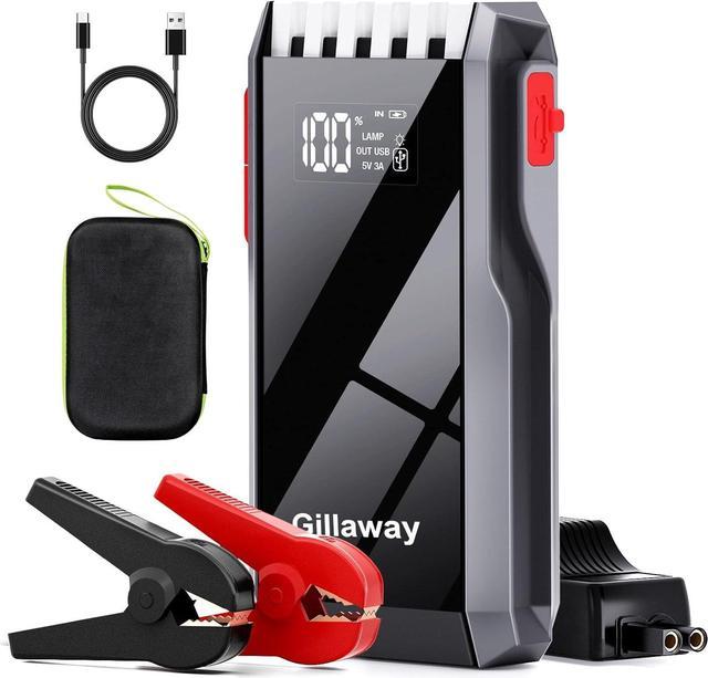 Gillaway 012 Jump Starter Battery Pack, 4000A Peak Car Battery Charger Jump  Starter for Up to