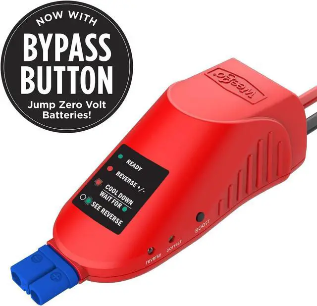 Alt view image 2 of 5 - Weego 44s 12-Volt Portable Lithium Jump Starter with Patented Smarty Clamps, 440 Cranking Amps for 7-Liter Gasoline and 3.5-Liter Diesel Engines, Orange (N44S)