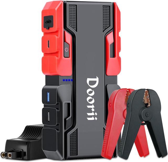 Doorii Car Jump Starter, 1500A Peak (Up to 7L Gas/5.5L Diesel) Car Battery  Charger Jump Starter, 12V Battery Booster Pack with Quick Charge, Jumper  Cables, Storage Case 