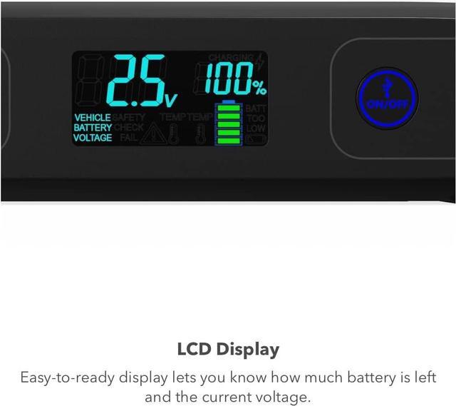 Alt view image 7 of 7 - Halo Bolt ACDC Max 55500 mWh - Portable Phone Laptop Charger Car Jump Starter with Outlet, LCD Display, Flood Light and Car Charger - Black