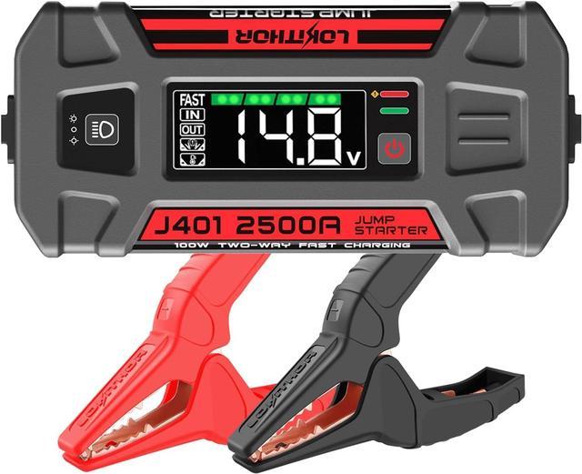 LOKITHOR J401 Jump Starter 2500A 12V Car Starter, Jump Box, Jumper Cables  and Portable Lithium Battery