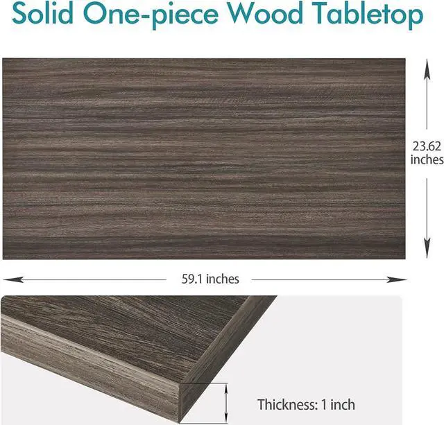Alt view image 3 of 7 - Kaboon Rustic Wood Table Top 60 Inch, One-Piece Wood Desktop for Sit Stand Desk, DIY Desk for Home or Commercial Use, Rectangular, 1 inch Thick(23.62" D x 59.1" W, Eucalyptus)
