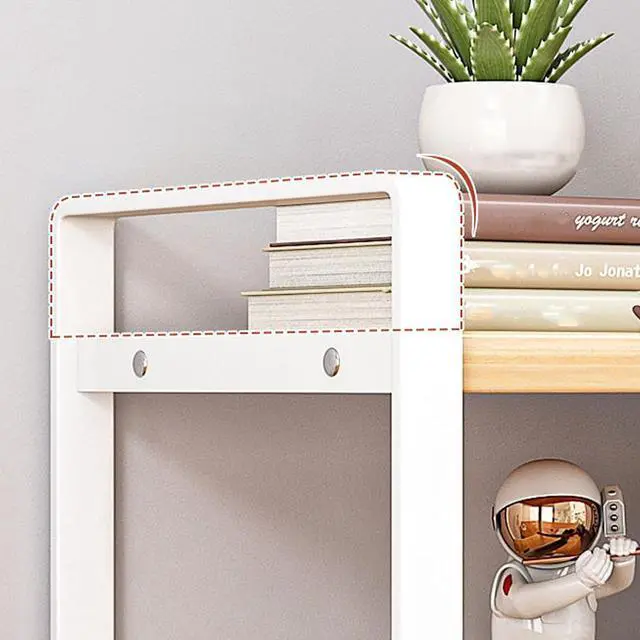 Alt view image 2 of 5 - SIDIANBAN Desktop Organizer Shelf Office Storage Rack Computer Desk Bookshelf Adjustable Display Shelf for Office Supplies (White)
