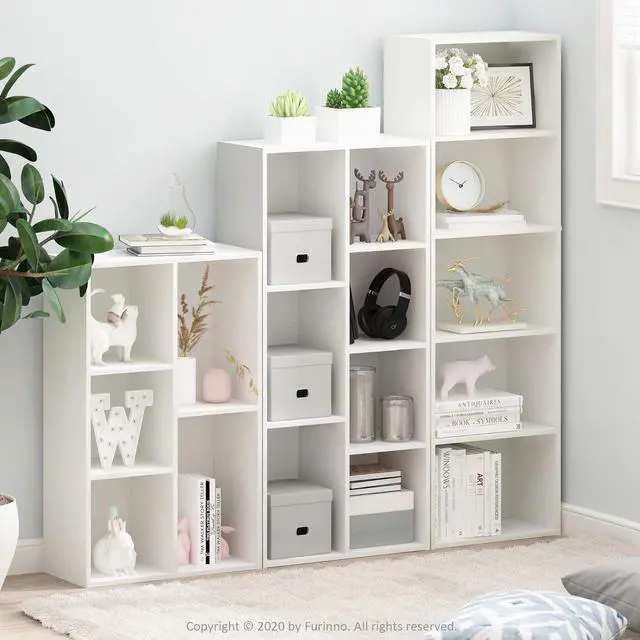 Alt view image 2 of 7 - Furinno Luder Bookcase / Book / Storage , 5-Cube, White