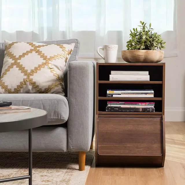 Alt view image 2 of 7 - IRIS USA 3-Shelves Modular Wood Stacking Storage Box, for Office Closet and Nightstand, Easy Assembly, Customizable, Stacking Storage Boxes, Walnut