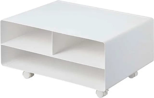 Alt view image 2 of 7 - Yamazaki Home Desktop Printer Stand - Computer Accessory Office Organizer Steel One Size White
