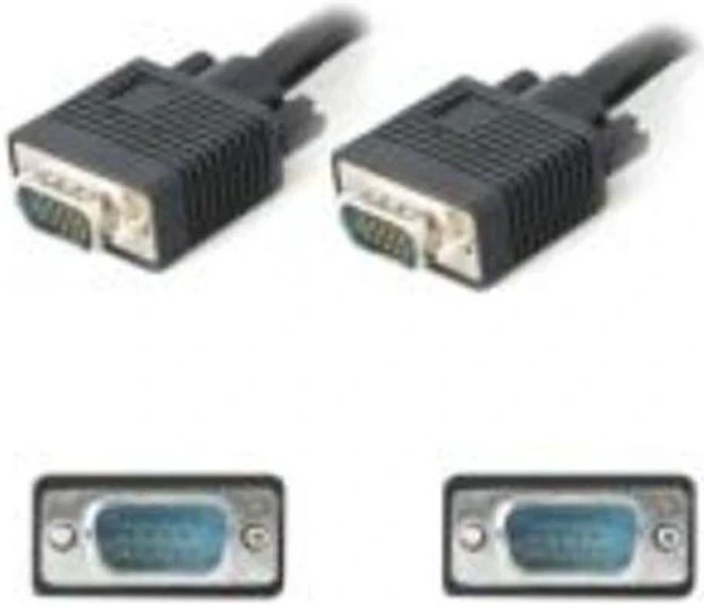 Alt view image 5 of 12 - AddOn VGAMM50-5PK Black 50ft 15-pin HD-15 VGA High Resolution Monitor Cable M-M x 5