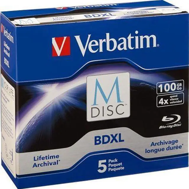 Alt view image 3 of 3 - Verbatim Blu-ray Recordable Media - BD-R XL - 4x - 100 GB - 5 Pack Jewel Case - TAA Compliant