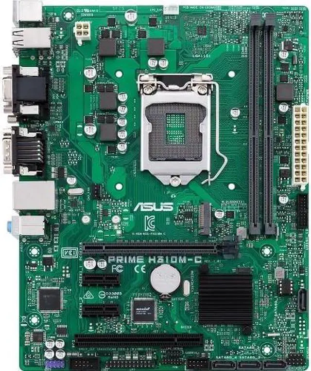 Alt view image 2 of 3 - Asus Prime H310M-C/CSM/C/SI Desktop Motherboard - Intel Chipset - Socket H4 LGA-1151 - Single