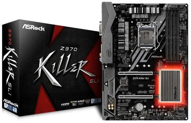 Alt view image 5 of 10 - ASRock Intel Z370 Killer SLI Socket LGA 1151 DDR4 ATX Motherboard (Z370 KILLER SLI)