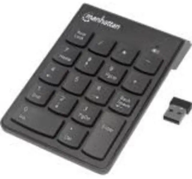 Alt view image 9 of 19 - NUMERIC WIRELESS USB KEYPAD, WITH USB MICRO RECEVIER, 18 FULL-SIZE KEYS, BLACK .