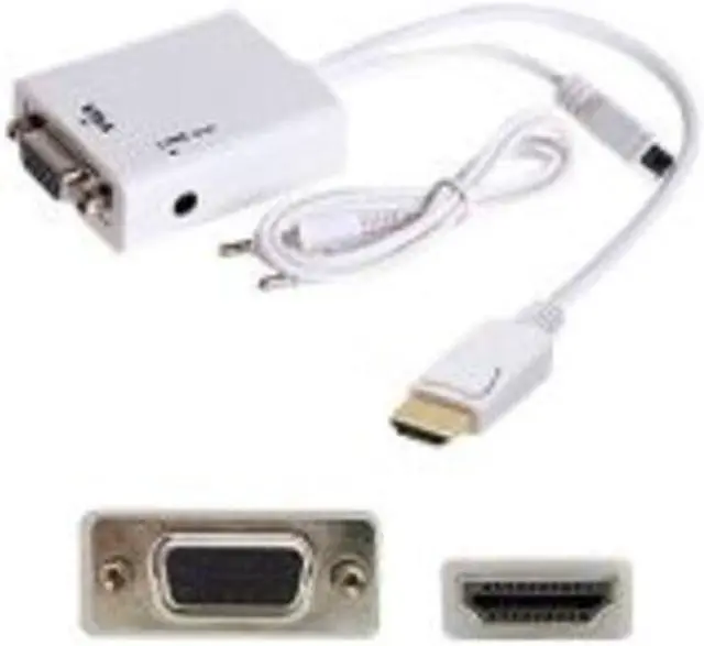 Alt view image 5 of 9 - Addon Hdmi Male To Vga Female Black Adapter Cable With 3.5Mm Audio And Micro Usb Ports