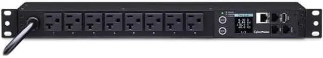 Alt view image 6 of 7 - CyberPower PDU31002 MONITORED PDU 20A SNMP L5-20P 120V 8X5-20R 1U 12FT 3YR WTY