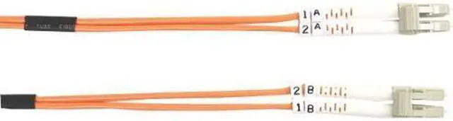 Alt view image 2 of 9 - Black Box FO625-010M-LCLC OM1 62.5-Micron Multimode Fiber Optic Patch Cable - OFNR PVC, LC-LC, Orange, 10 m (32.8 ft.)
