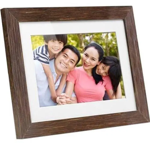 Alt view image 3 of 15 - Aluratek 8 inch Distressed Wood Digital Photo Frame with Auto Slideshow Feature ADPFD08F