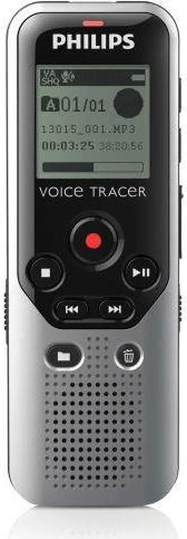Alt view image 4 of 5 - Philips Voice Tracer DVT1200 4GB Digital Voice Recorder - 4 GB Flash Memory - 1.3" LCD - Headphone - 270 HourspeaceRecording Time - Portable