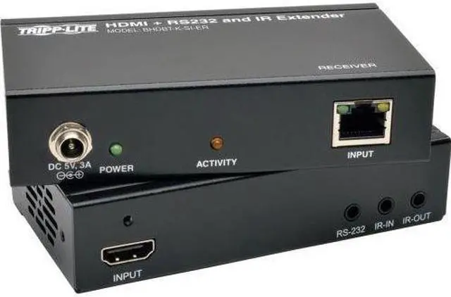 Alt view image 4 of 20 - Tripp Lite BHDBT-K-SI HDBaseT Lite HDMI Over Cat5e/6/6a Extender Kit with Serial and IR Control, 4Kx2K UHD / 1080p, Up to 230-ft. (70M)