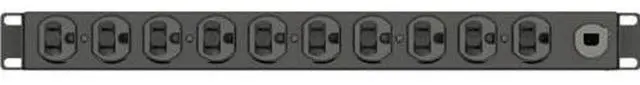 Alt view image 3 of 7 - Vertiv Geist Basic Rack PDU - Data Center PDU - (10) NEMA 5-15R| NEMA 5-15P rPDU VP9562