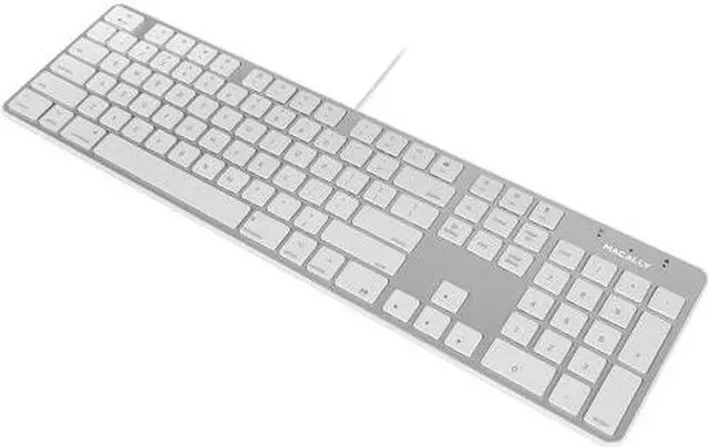 Alt view image 4 of 19 - Macally SLIMKEYPROA Ultra-Slim USB Wired Space Keyboard - Gray